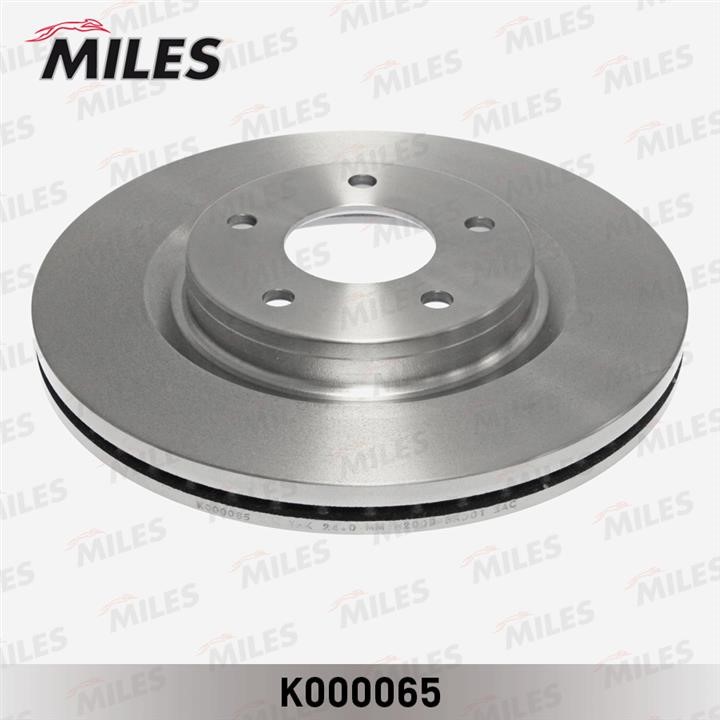 Miles K000065 Front brake disc ventilated K000065