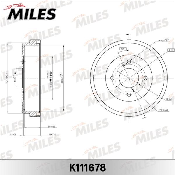 Miles K111678 Brake drum K111678