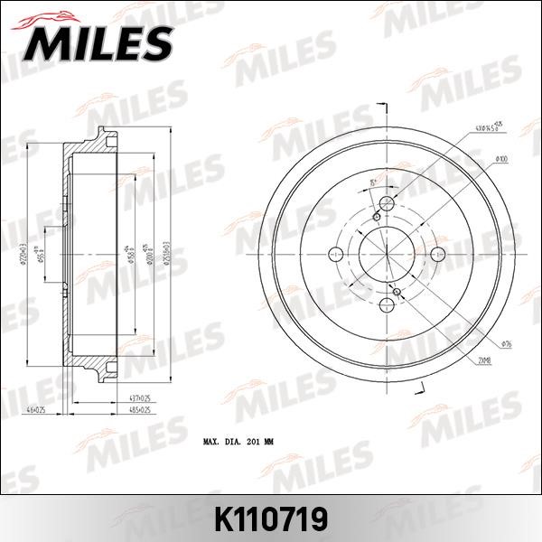 Miles K110719 Brake drum K110719