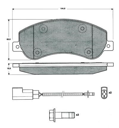 MTR MT554 Brake Pad Set, disc brake MT554