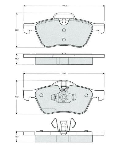 MTR MT596 Brake Pad Set, disc brake MT596