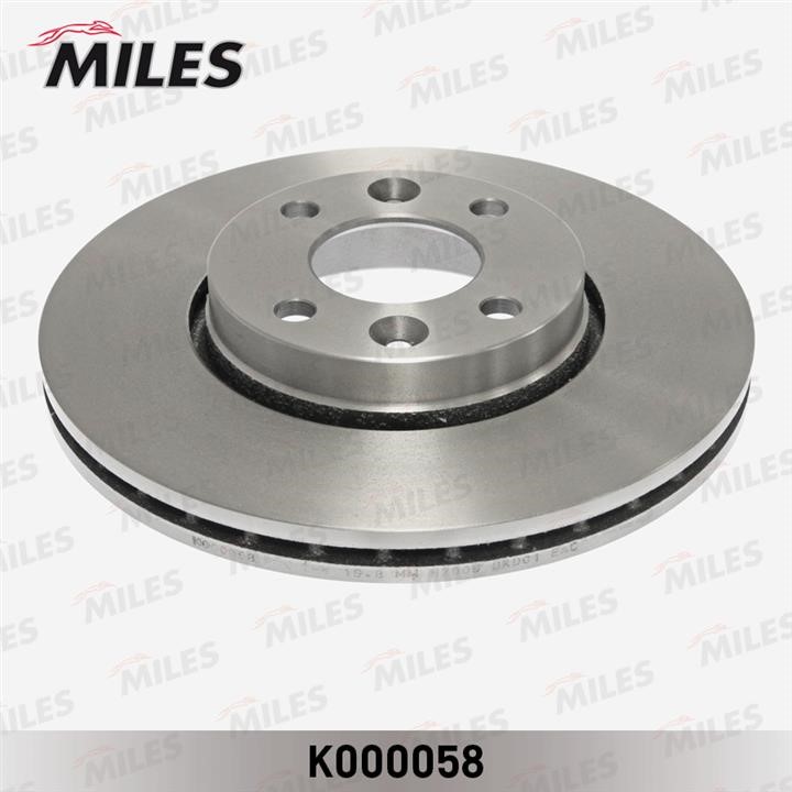 Miles K000058 Front brake disc ventilated K000058