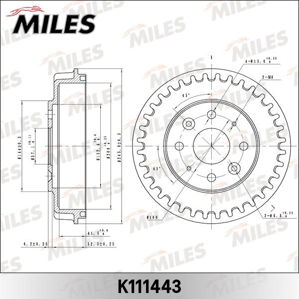 Miles K111443 Brake drum K111443