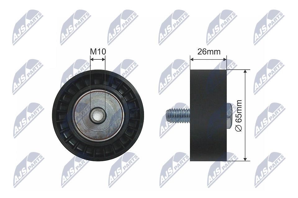 NTY RNK-AU-047 Deflection/Guide Pulley, V-belt RNKAU047 RNKAU047 NTY Deflection/Guide Pulley, V-belt