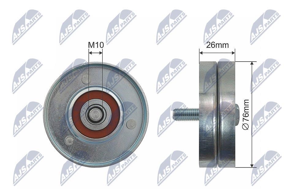 NTY RNK-AU-050 Deflection/Guide Pulley, V-belt RNKAU050