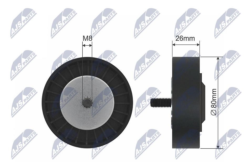 NTY RNK-BM-026 Deflection/Guide Pulley, V-belt RNKBM026 RNKBM026 NTY Deflection/Guide Pulley, V-belt
