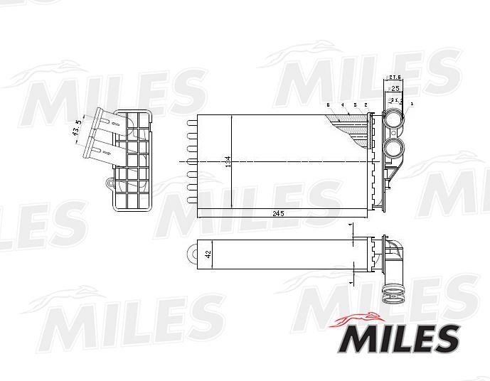 Miles ACHM010 Heat exchanger, interior heating ACHM010