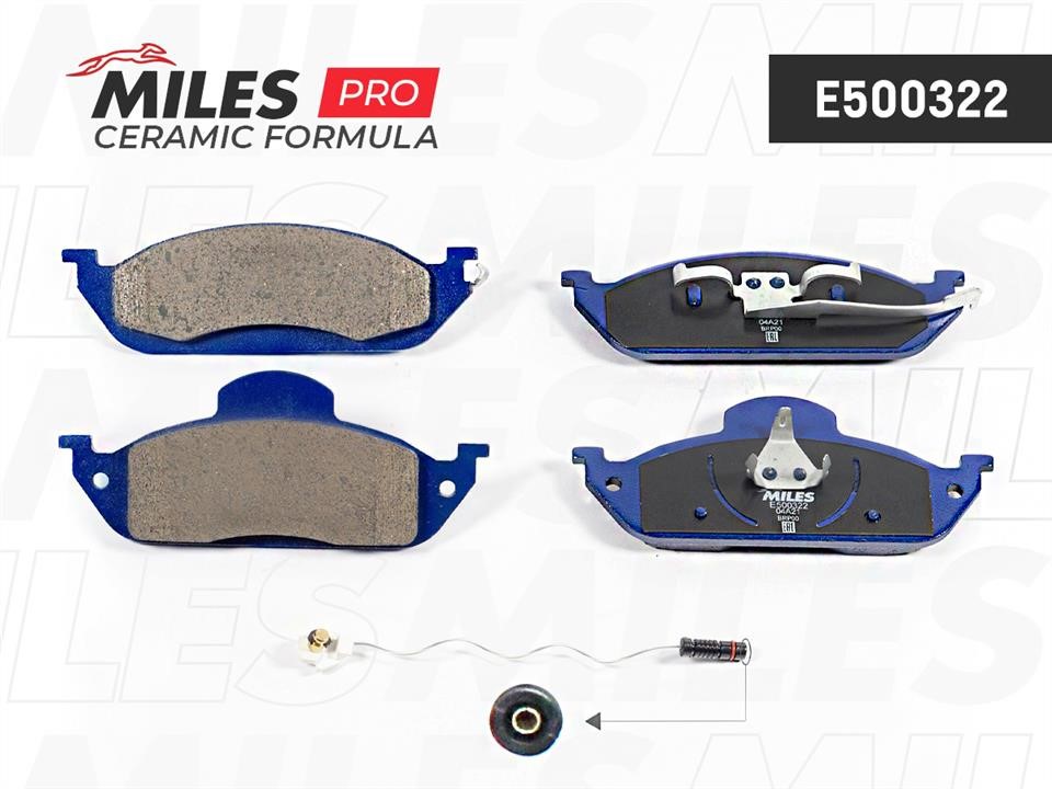 Miles E500322 Brake Pad Set, disc brake E500322