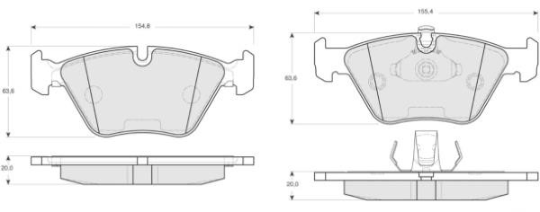 MTR MT495 Brake Pad Set, disc brake MT495