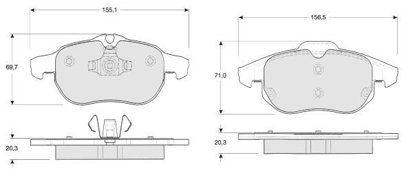 MTR MT452 Brake Pad Set, disc brake MT452