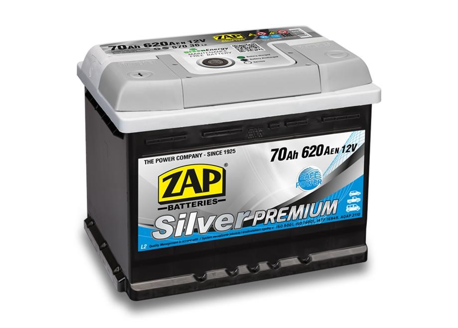 ZAP 570 36 Battery ZAP Silver Premium 12V 70Ah 620(EN) R+ 57036
