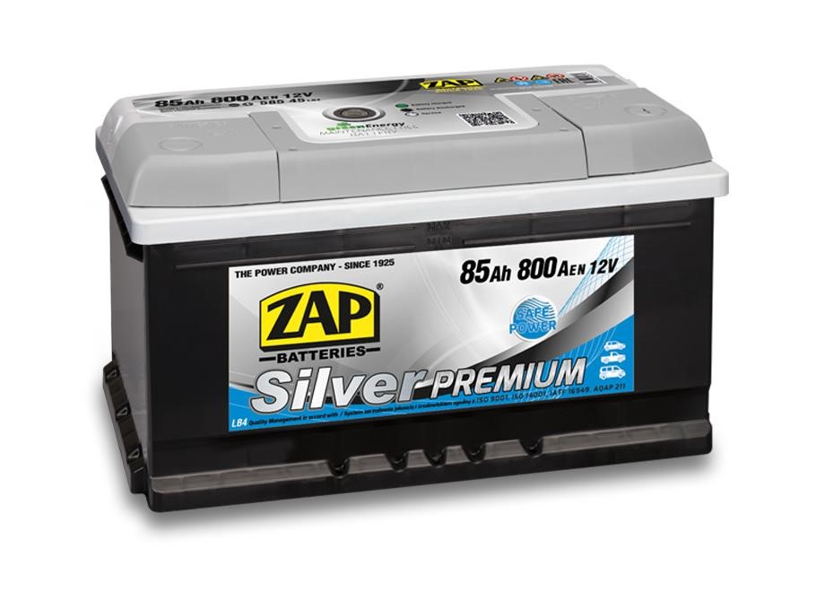 ZAP 585 45 Battery ZAP Silver Premium 12V 85Ah 800(EN) R+ 58545
