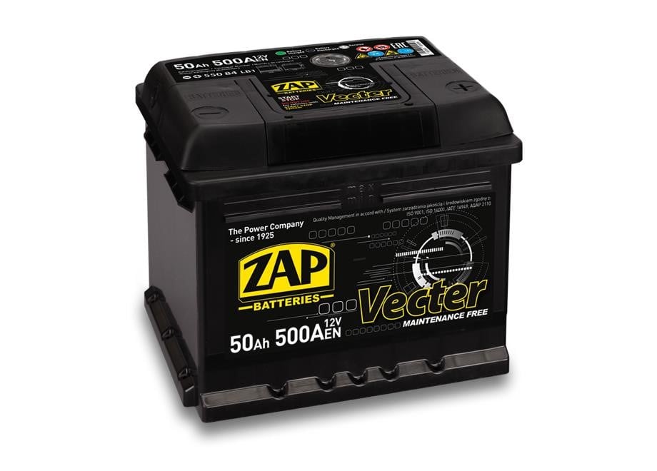 ZAP 550 84 Battery ZAP Vecter 12V 50Ah 500(EN) R+ 55084