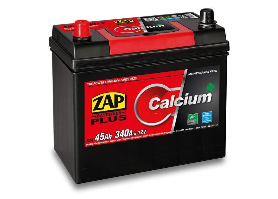 ZAP 545 24 Battery ZAP Calcium Plus 12V 45Ah 340(EN) R+ 54524