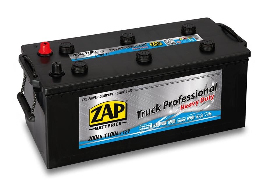 ZAP 700 14 Battery ZAP Truck Professional 12V 200Ah 1100(EN) Lateral, L+ 70014
