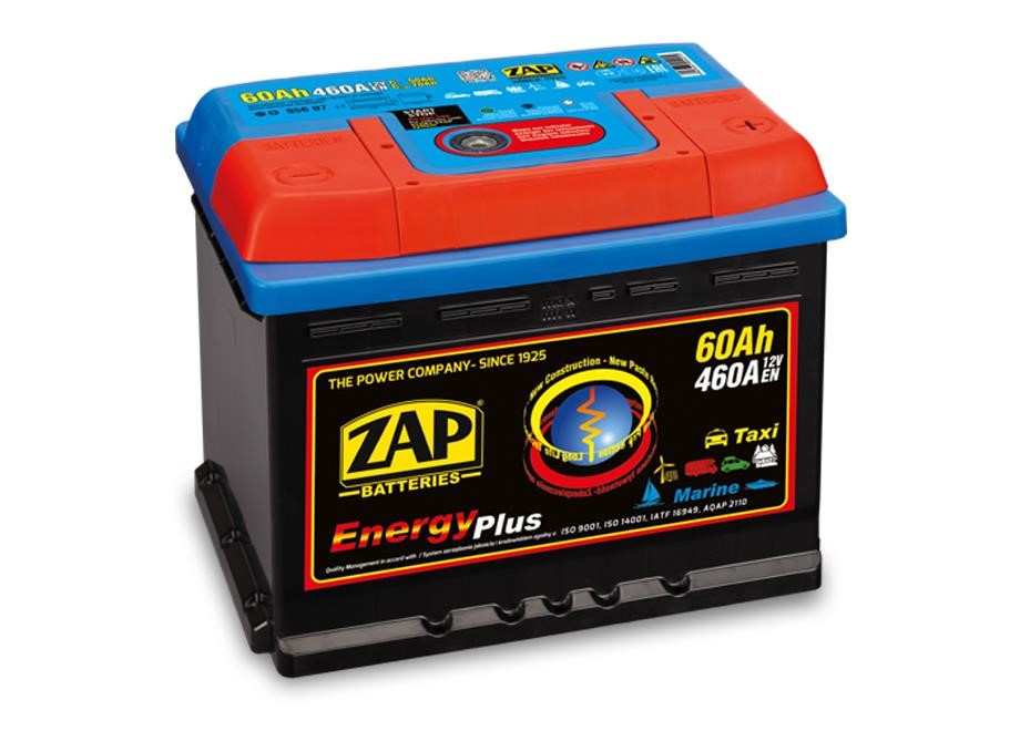 ZAP 956 07 Battery ZAP Energy Plus 12V 60Ah 460(EN) R+ 95607