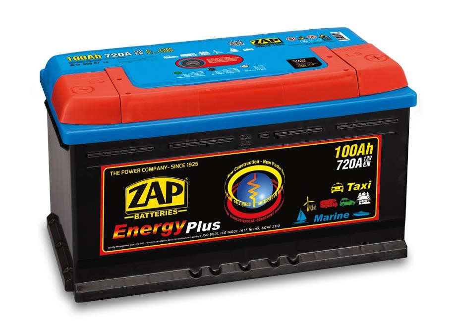 ZAP 960 07 Battery ZAP Energy Plus 12V 100Ah 720(EN) R+ 96007