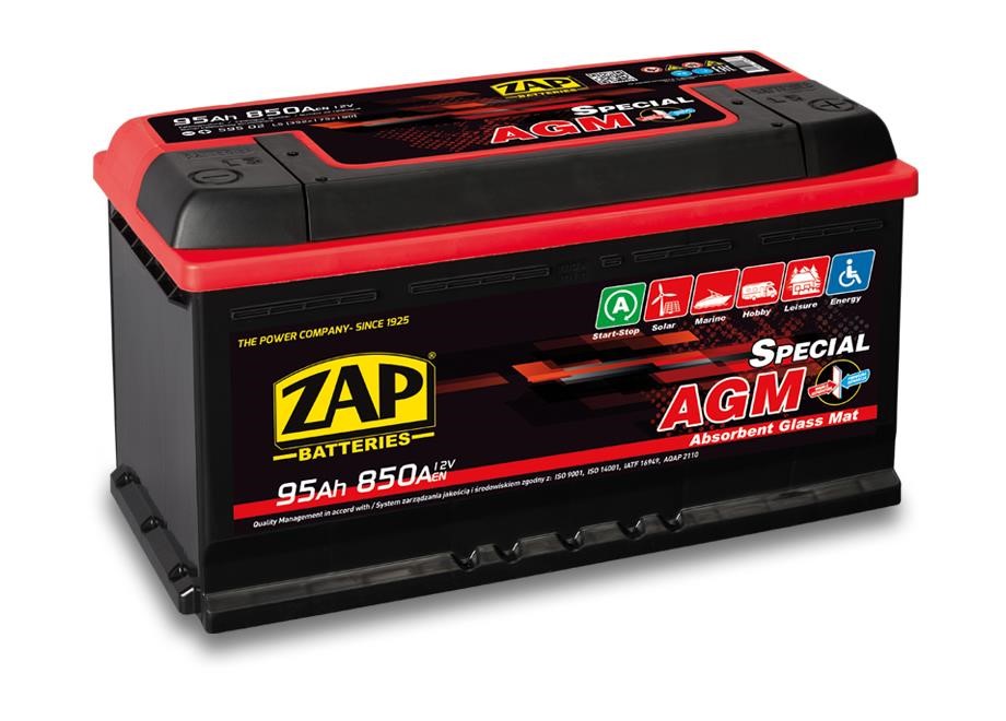 ZAP 595 02 Battery ZAP AGM Special 12V 95Ah 850(EN) R+ 59502
