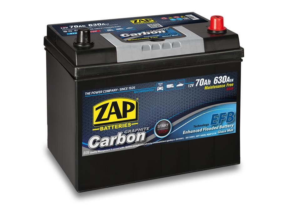 ZAP 570 46 Battery ZAP Carbon 12V 70Ah 630(EN) R+ 57046
