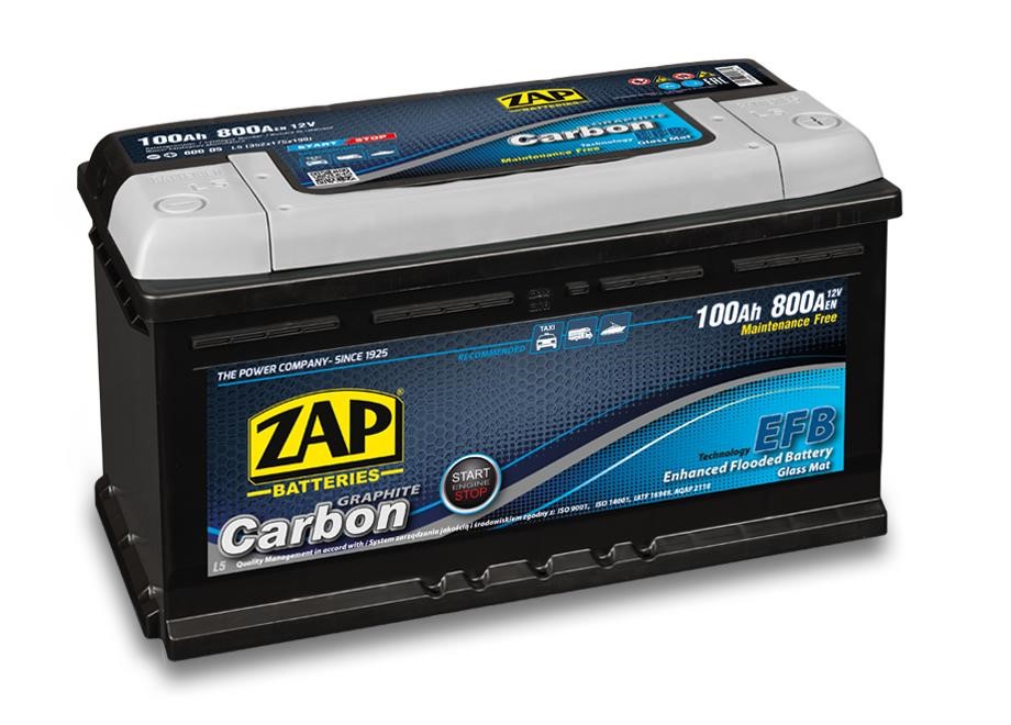 ZAP 600 05 Battery ZAP Carbon 12V 100Ah 800(EN) R+ 60005