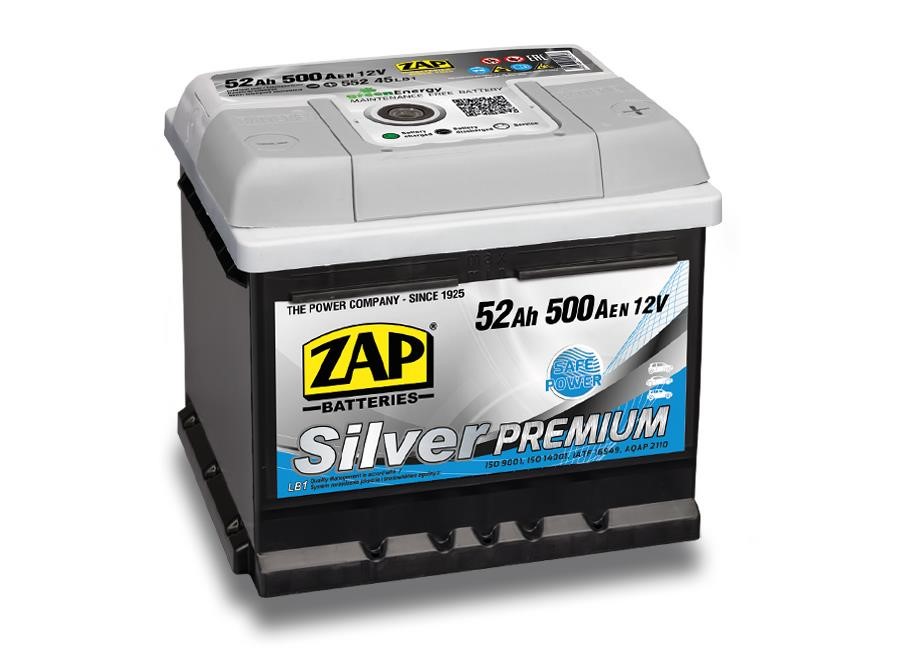 ZAP 552 45 Battery ZAP Silver Premium 12V 52Ah 500(EN) R+ 55245