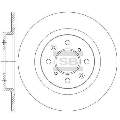 SD4134 Sangsin Unventilated brake disc