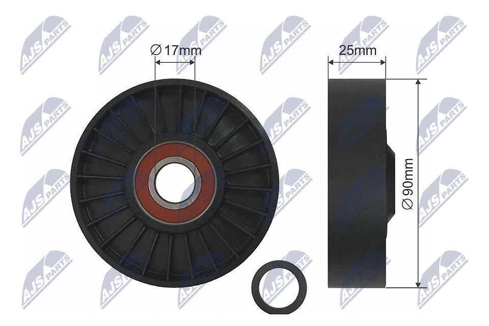 NTY RNK-CH-029 Tensioner Pulley, V-belt RNKCH029 RNKCH029 NTY Tensioner Pulley, V-belt