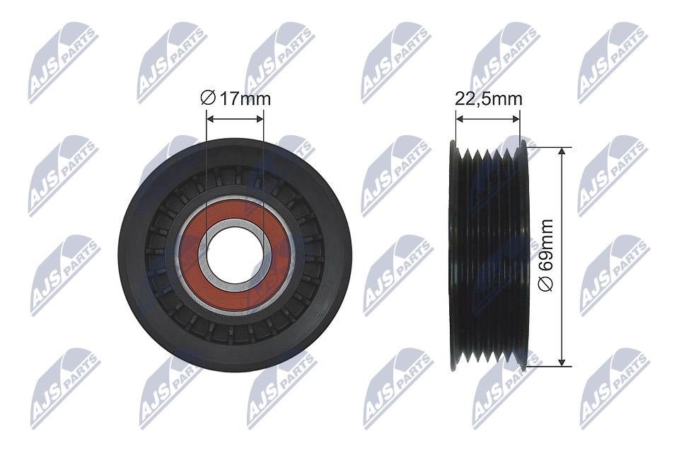 Guide pulley Opel: RNKDW012 NTY Tensioner Pulley, V-belt