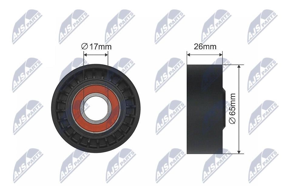 NTY RNK-ME-034 Tensioner Pulley, V-belt RNKME034