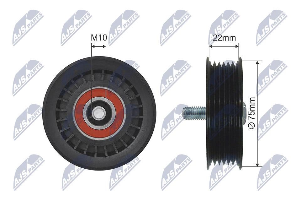 NTY RNK-VW-028 Tensioner pulley, v-ribbed belt RNKVW028