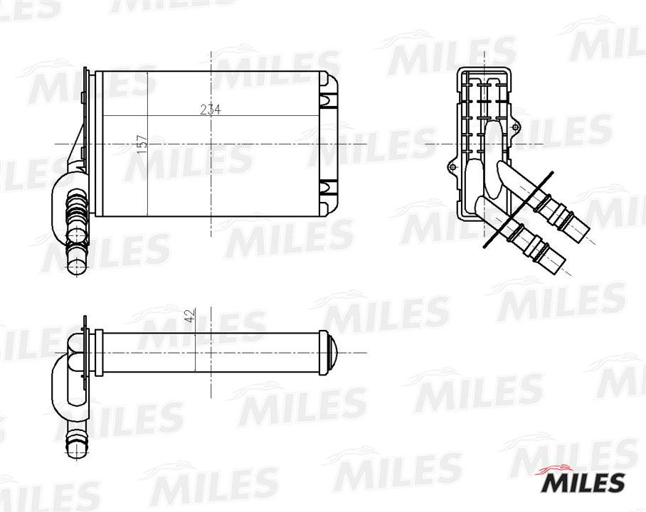 Miles ACHM009 Heat exchanger, interior heating ACHM009