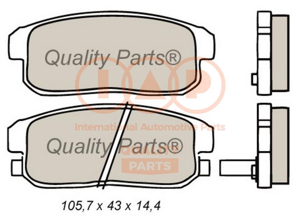 IAP 704-11041P Brake Pad Set, disc brake 70411041P