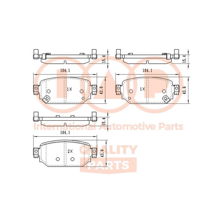 IAP 704-11120 Brake Pad Set, disc brake 70411120