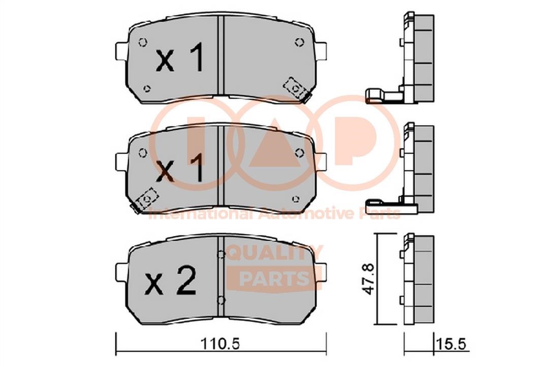 IAP 704-21054G Brake Pad Set, disc brake 70421054G