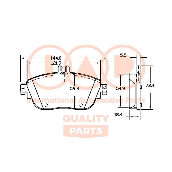 IAP 704-54002 Brake Pad Set, disc brake 70454002