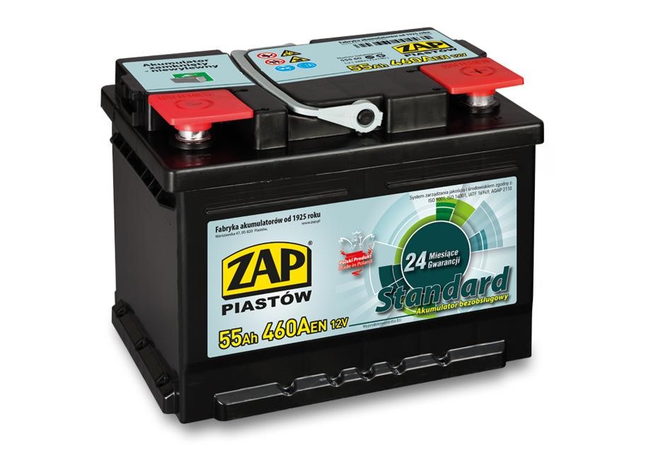 ZAP 555 60 Battery ZAP Standard 12V 55Ah 460(EN) R+ 55560