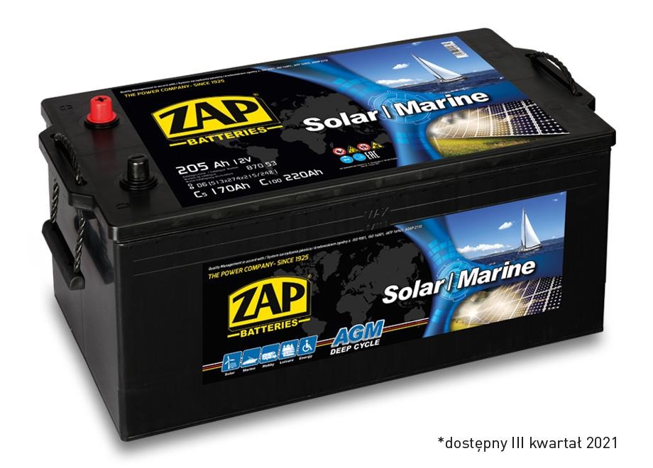 ZAP 870 53 Battery ZAP AGM Solar Marine 12V 205Ah  L+ 87053