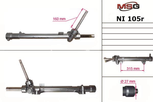 MSG Rebuilding NI105R Reconditioned steering rack NI105R