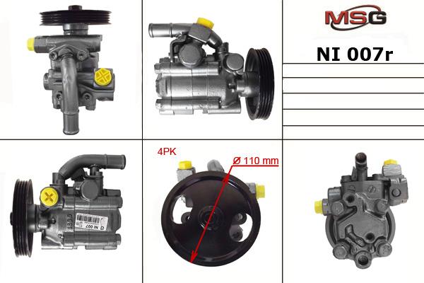 MSG Rebuilding NI007R Power steering pump reconditioned NI007R