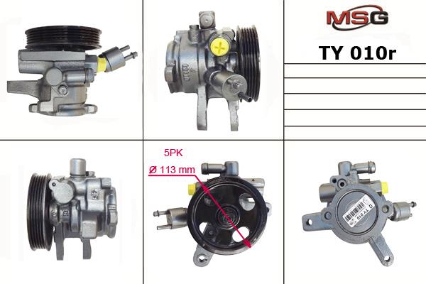 MSG Rebuilding TY010R Power steering pump reconditioned TY010R
