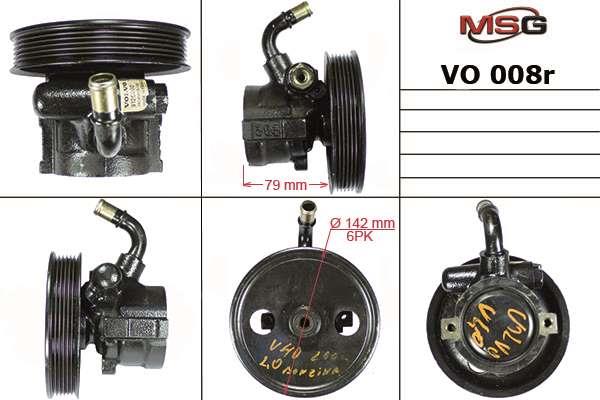 MSG Rebuilding VO008R Power steering pump reconditioned VO008R