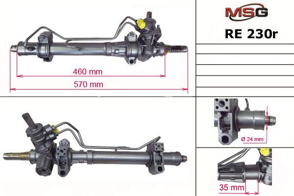 Steering rack Dacia: RE230R MSG Rebuilding Power steering restored