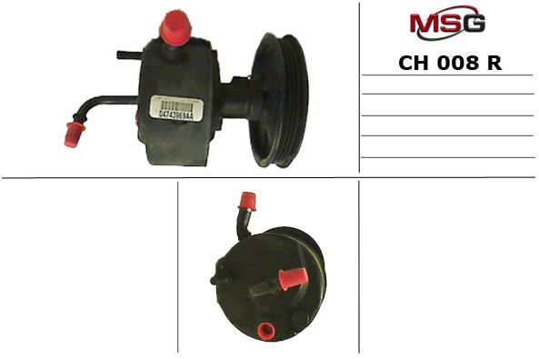 MSG Rebuilding CH008R Power steering pump reconditioned CH008R