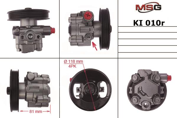 MSG Rebuilding KI010R Power steering pump reconditioned KI010R