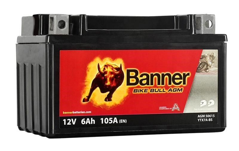 Banner 021506150100 Battery Banner Bike Bull AGM 12V 6Ah 105A(EN) L+ 021506150100