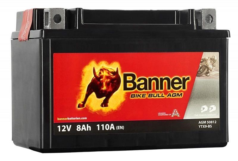 Banner 021508120100 Battery Banner Bike Bull AGM 12V 8Ah 110A(EN) L+ 021508120100