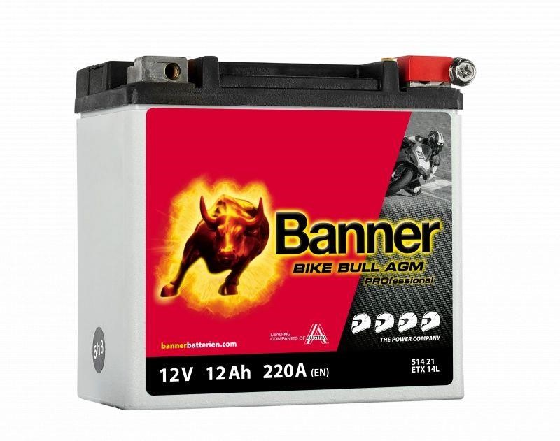 Banner 024514210101 Battery Banner Bike Bull AGM PROfessional 12V 12Ah 220A(EN) R+ 024514210101