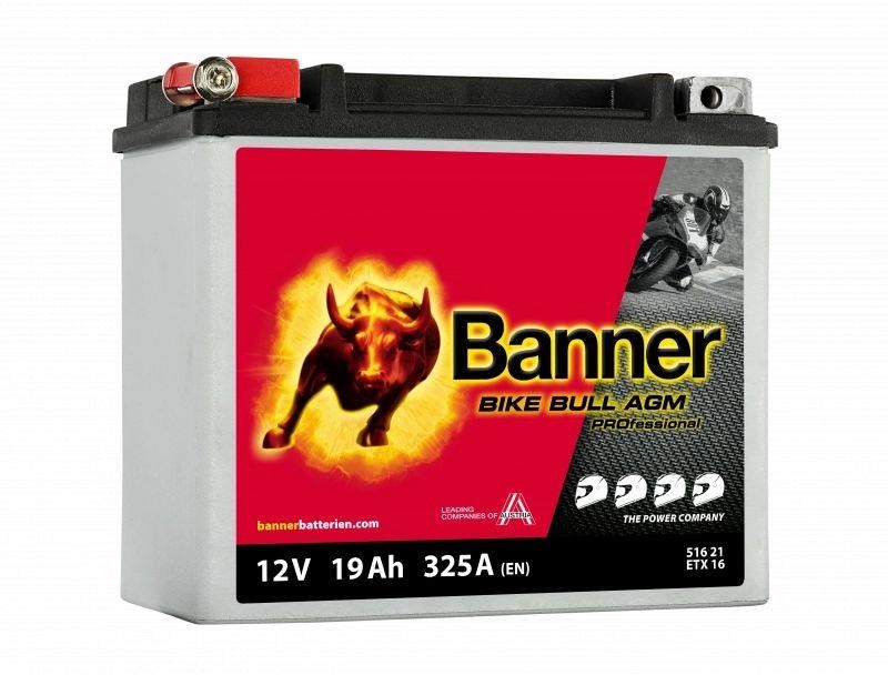 Banner 024516210101 Battery Banner Bike Bull AGM PROfessional 12V 19Ah 325A(EN) L+ 024516210101