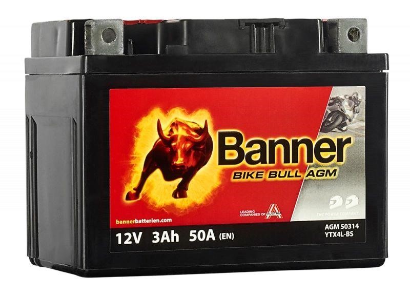 Banner 021503140100 Battery Banner Bike Bull AGM 12V 3Ah 50A(EN) R+ 021503140100