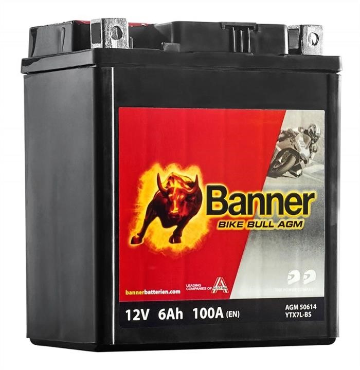 Banner 021506140100 Battery Banner Bike Bull AGM 12V 6Ah 100A(EN) R+ 021506140100